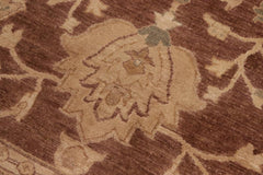 handmade Traditional Kafkaz Brown Tan Hand Knotted RECTANGLE 100% WOOL area rug 8X10