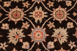 handmade Transitional Kafkaz Brown Beige Hand Knotted RECTANGLE 100% WOOL area rug 8 x 10