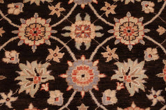 handmade Transitional Kafkaz Brown Beige Hand Knotted RECTANGLE 100% WOOL area rug 8X10