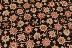 handmade Transitional Kafkaz Brown Beige Hand Knotted RECTANGLE 100% WOOL area rug 8X10