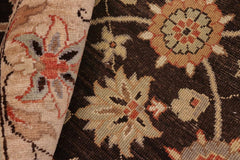 handmade Transitional Kafkaz Brown Beige Hand Knotted RECTANGLE 100% WOOL area rug 8X10