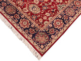 handmade Traditional Lahore Red Blue Hand Knotted RECTANGLE 100% WOOL area rug 8x10