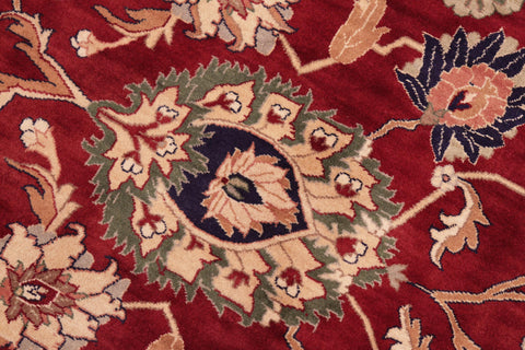 handmade Traditional Lahore Red Blue Hand Knotted RECTANGLE 100% WOOL area rug 8x10