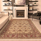 handmade Traditional Kafkaz Beige Brown Hand Knotted RECTANGLE 100% WOOL area rug 8 x 10