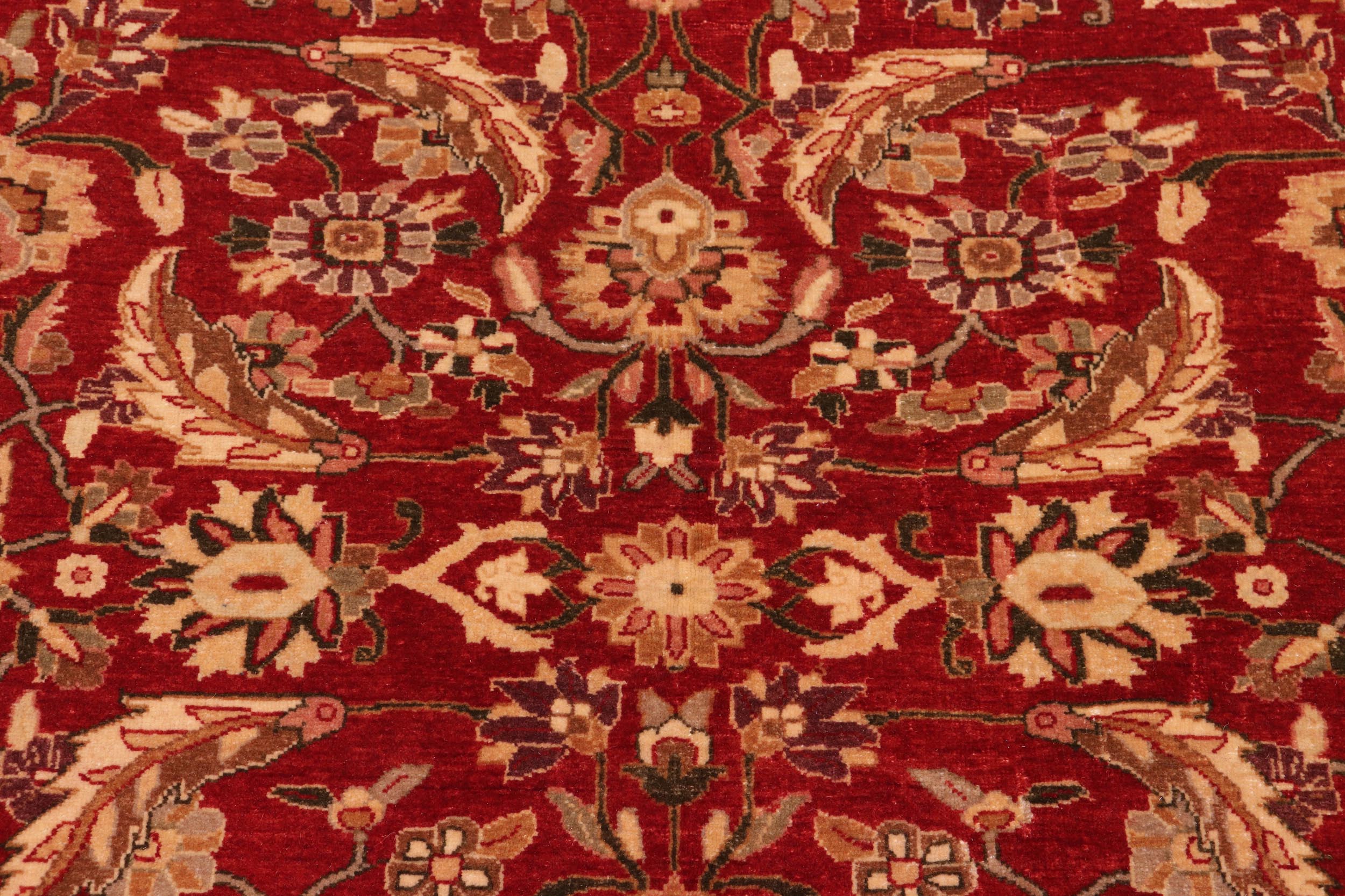 handmade Traditional Lahore Rust Tan Hand Knotted RECTANGLE 100% WOOL area rug 8' x 10'