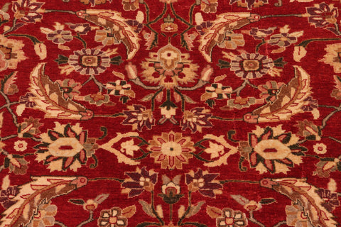 handmade Traditional Lahore Rust Tan Hand Knotted RECTANGLE 100% WOOL area rug 8' x 10'