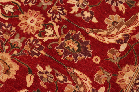 handmade Traditional Lahore Rust Tan Hand Knotted RECTANGLE 100% WOOL area rug 8' x 10'
