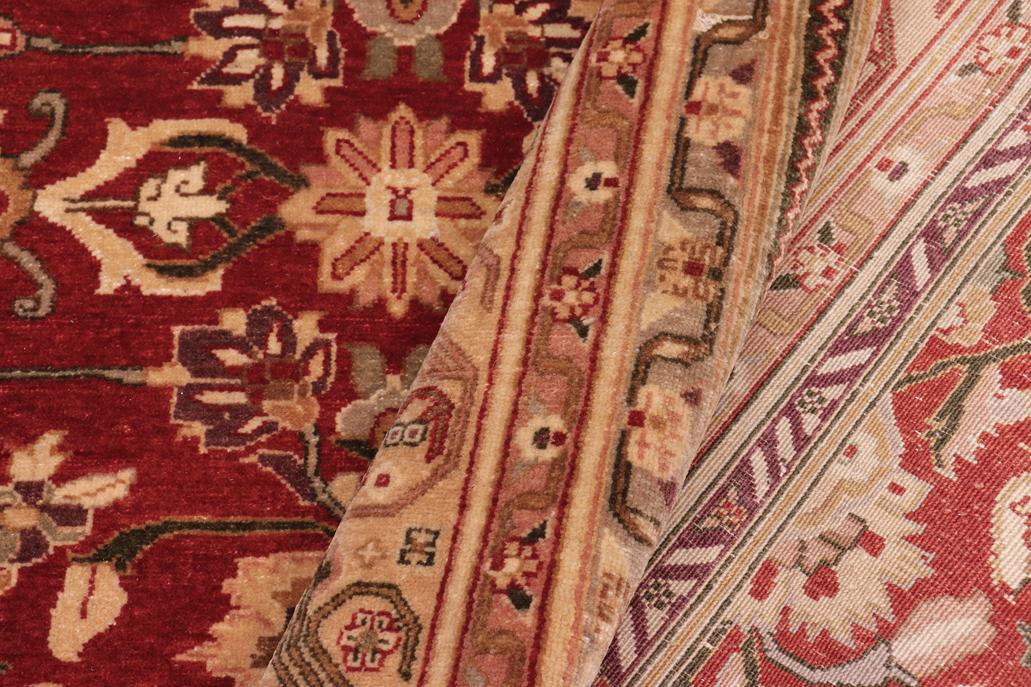 handmade Traditional Lahore Rust Tan Hand Knotted RECTANGLE 100% WOOL area rug 8'X10'