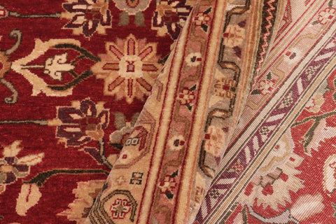 handmade Traditional Lahore Rust Tan Hand Knotted RECTANGLE 100% WOOL area rug 8'X10'