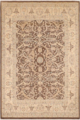 handmade Traditional Kafkaz Brown Beige Hand Knotted RECTANGLE 100% WOOL area rug 8X10