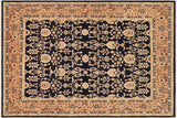 Eclectic Ziegler Lauryn Blue/Brown Hand-Knotted Wool Rug - 7'11'' x 10'3''