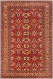 Rustic Super Kazak Kary Red/Gold Wool Rug - 9'9'' x 13'3''