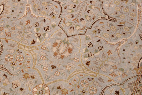 handmade Traditional Design Lt. Blue Ivory Hand Knotted RECTANGLE 100% WOOL area rug 9'X12'