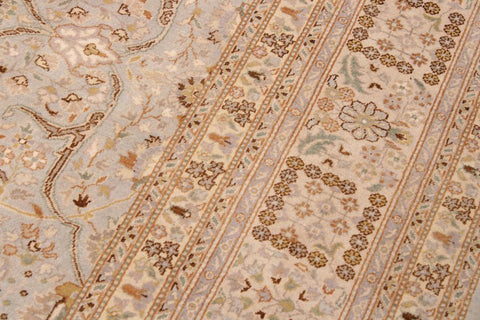 handmade Traditional Design Lt. Blue Ivory Hand Knotted RECTANGLE 100% WOOL area rug 9'X12'