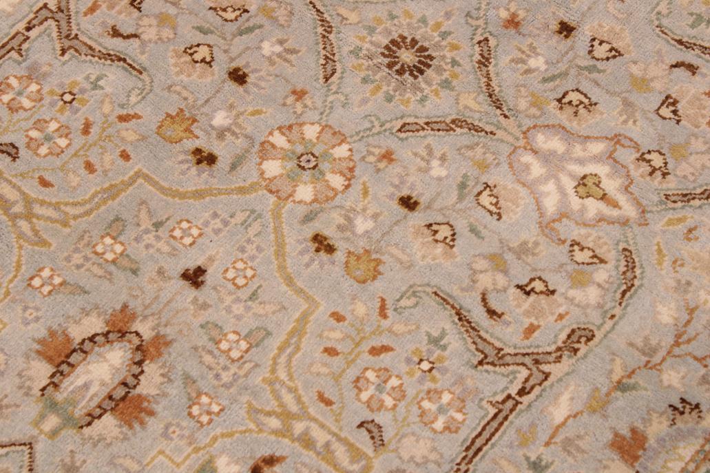 handmade Traditional Design Lt. Blue Ivory Hand Knotted RECTANGLE 100% WOOL area rug 9'X12'