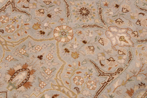 handmade Traditional Design Lt. Blue Ivory Hand Knotted RECTANGLE 100% WOOL area rug 9'X12'