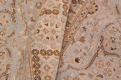 handmade Traditional Design Lt. Blue Ivory Hand Knotted RECTANGLE 100% WOOL area rug 9'X12'