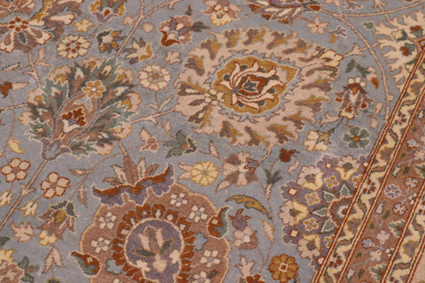 handmade Traditional Veg Dye Lt. Blue Beige Hand Knotted RECTANGLE 100% WOOL area rug 9' x 12'