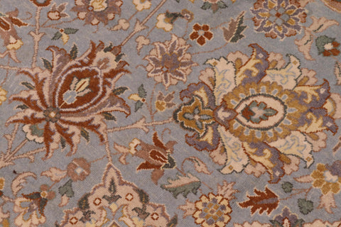 handmade Traditional Veg Dye Lt. Blue Beige Hand Knotted RECTANGLE 100% WOOL area rug 9' x 12'