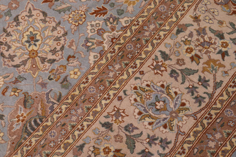 handmade Traditional Veg Dye Lt. Blue Beige Hand Knotted RECTANGLE 100% WOOL area rug 9' x 12'