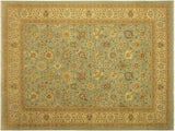 handmade Traditional Veg Dye Lt. Blue Lt. Tan Hand Knotted RECTANGLE 100% WOOL area rug 9x12