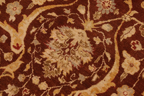 handmade Transitional Kafkaz Brown Gray Hand Knotted RECTANGLE 100% WOOL area rug 9x12