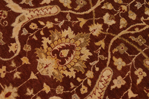 handmade Transitional Kafkaz Brown Gray Hand Knotted RECTANGLE 100% WOOL area rug 9x12