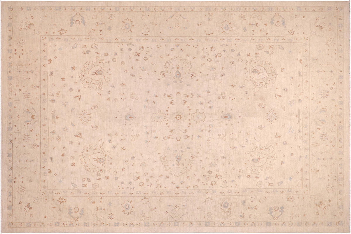 handmade Traditional Kafkaz Lt. Tan Tan Hand Knotted RECTANGLE 100% WOOL area rug 9x12