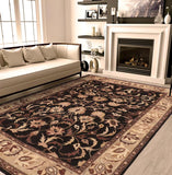 handmade Traditional Kafkaz Black Gray Hand Knotted RECTANGLE 100% WOOL area rug 9 x 12