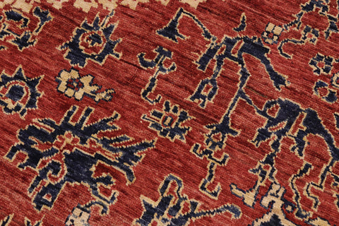 handmade Traditional Kafkaz Red  Hand Knotted RECTANGLE 100% WOOL area rug 9' x 12'