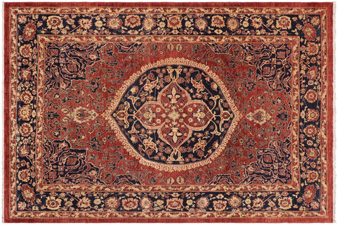 handmade Traditional Kafkaz Red  Hand Knotted RECTANGLE 100% WOOL area rug 9' x 12'