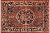 Shabby Chic Ziegler Jetta Red/ Hand-Knotted Wool Rug - 9'3'' x 11'8''