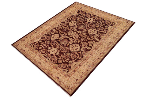 handmade Transitional Kafkaz Drk. Red Beige Hand Knotted RECTANGLE 100% WOOL area rug 9' x 13'