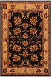 handmade Traditional Kafkaz Black Gold Hand Knotted RECTANGLE 100% WOOL area rug 9 x 12