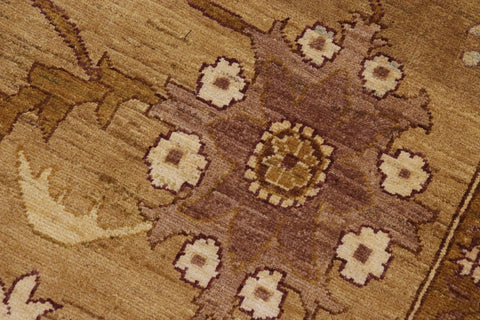 handmade Traditional Kafkaz Tan Brown Hand Knotted RECTANGLE 100% WOOL area rug 9x12