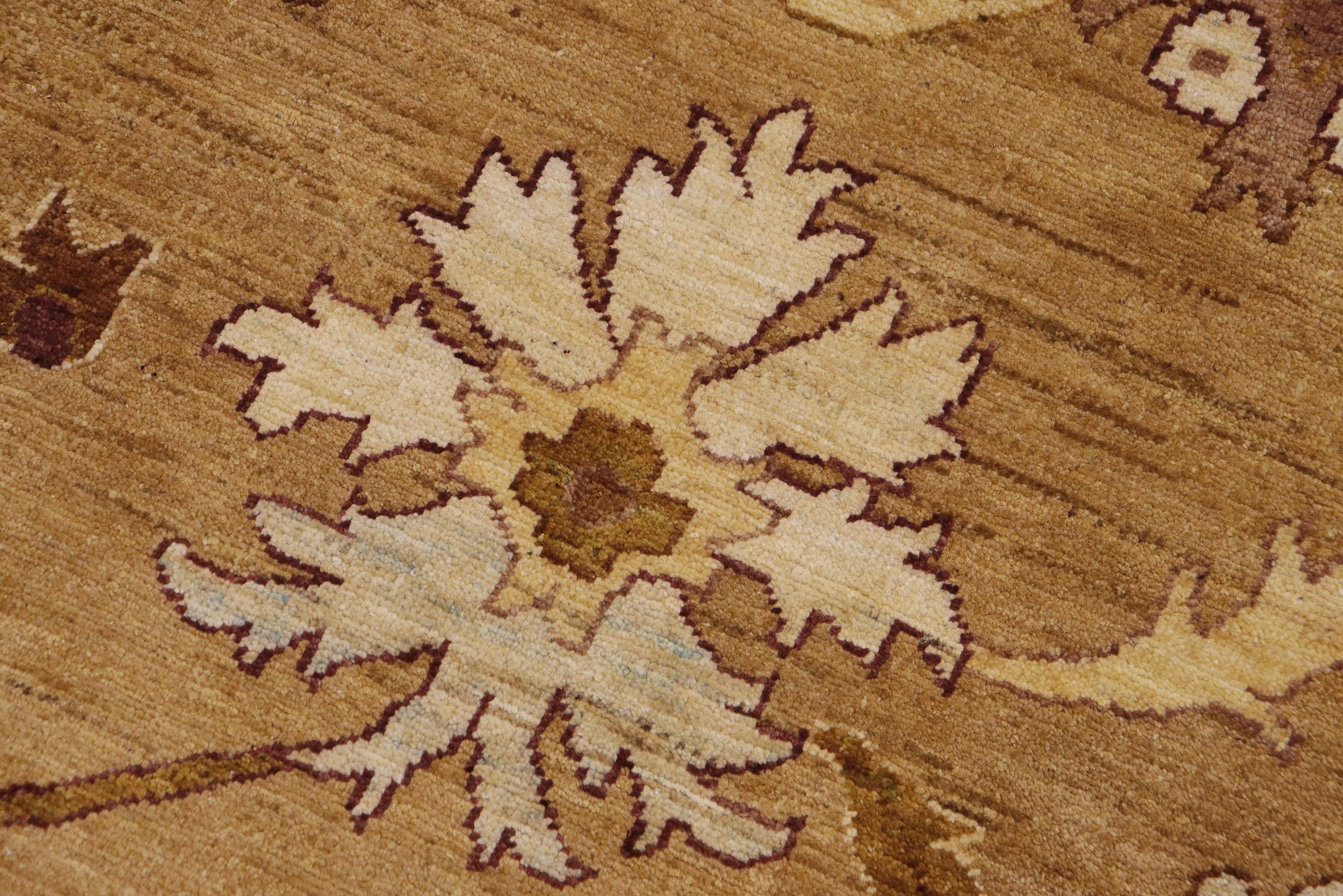 handmade Traditional Kafkaz Tan Brown Hand Knotted RECTANGLE 100% WOOL area rug 9x12