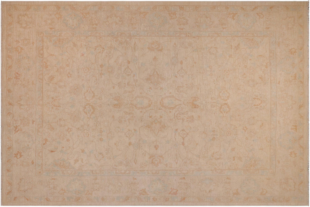 handmade Traditional Kafkaz Beige Green Hand Knotted RECTANGLE 100% WOOL area rug 9x12