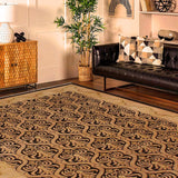 handmade Transitional Kafkaz Black Tan Hand Knotted RECTANGLE 100% WOOL area rug 9 x 12