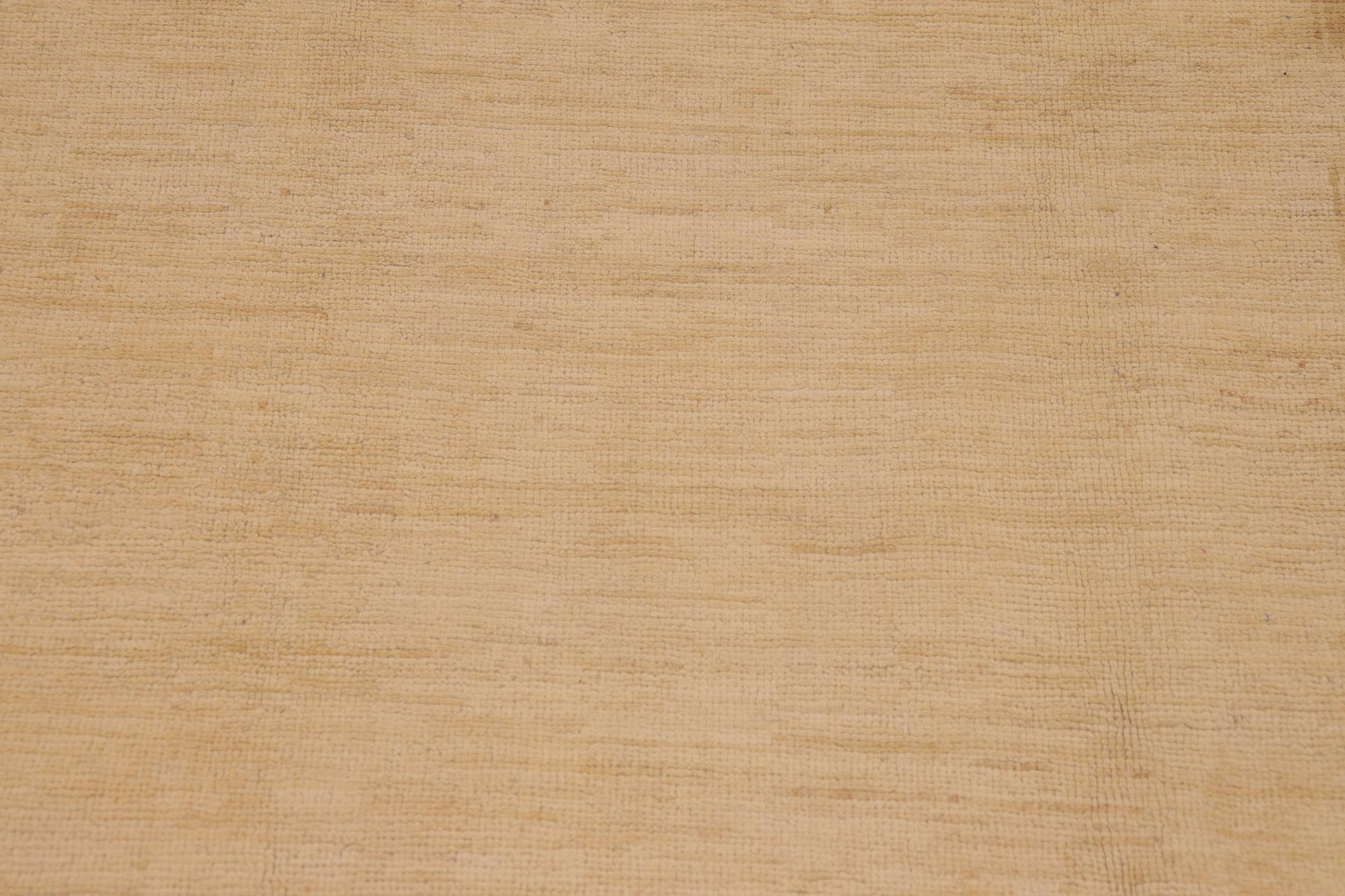 handmade Modern Kafkaz Beige Tan Hand Knotted RECTANGLE 100% WOOL area rug 9' x 12'