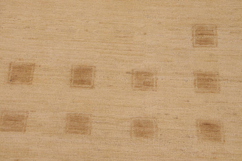 handmade Modern Kafkaz Beige Tan Hand Knotted RECTANGLE 100% WOOL area rug 9' x 12'