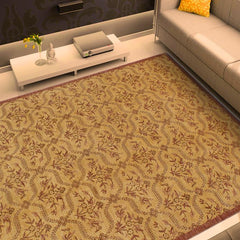 handmade Transitional Kafkaz Gold Brown Hand Knotted RECTANGLE 100% WOOL area rug 9X12