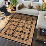 handmade Transitional Kafkaz Beige Black Hand Knotted RECTANGLE 100% WOOL area rug 9 x 12