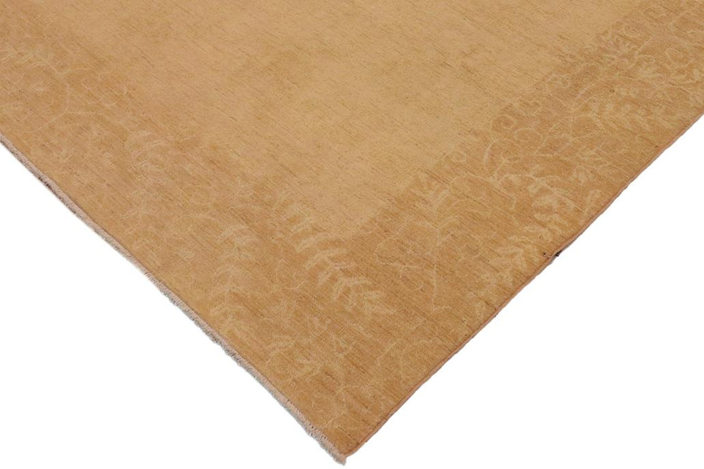 handmade Modern Kafkaz Tan Beige Hand Knotted RECTANGLE 100% WOOL area rug 9X11