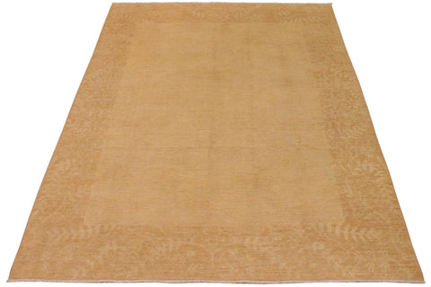 handmade Modern Kafkaz Tan Beige Hand Knotted RECTANGLE 100% WOOL area rug 9' x 11'