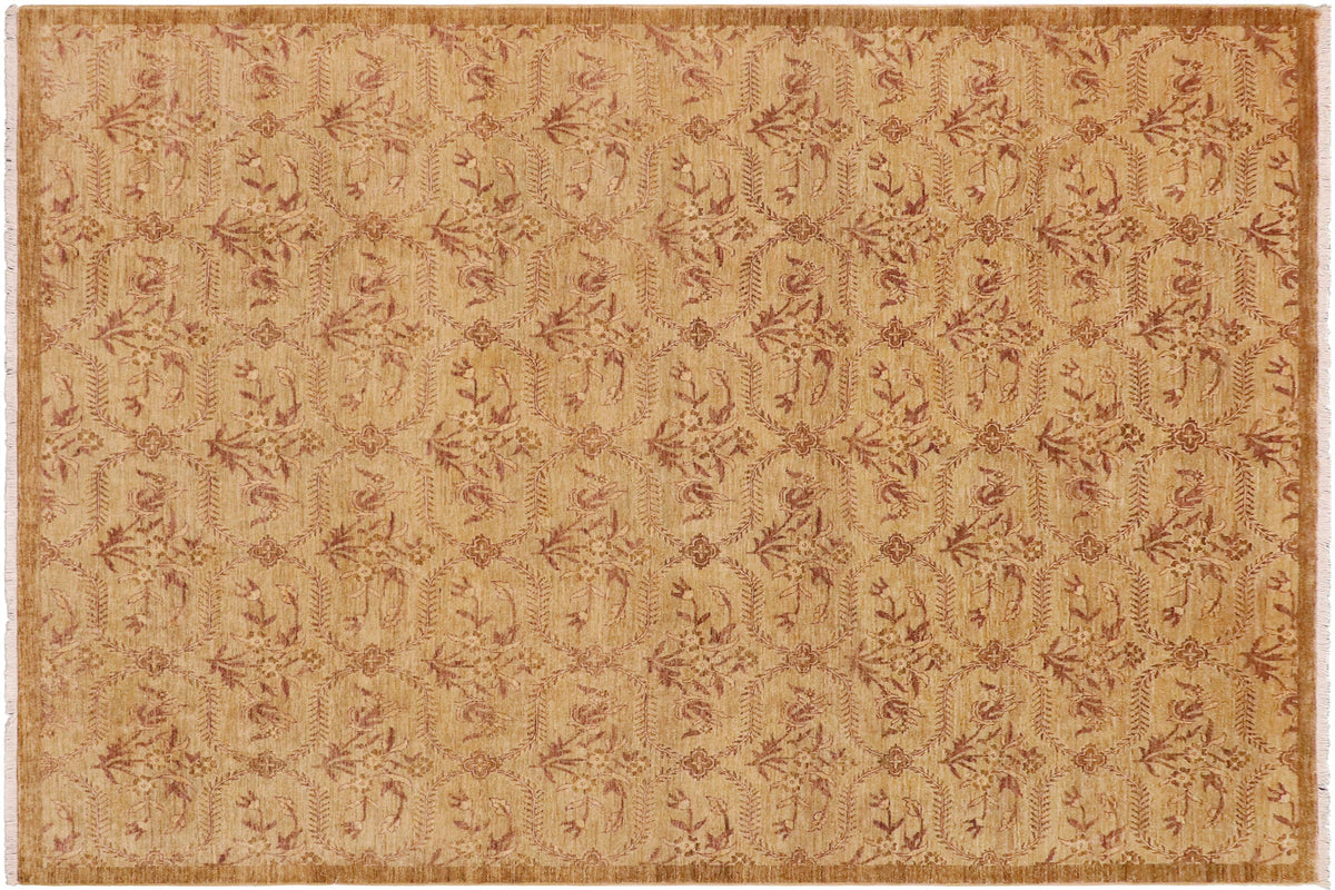 handmade Modern Kafkaz Green Brown Hand Knotted RECTANGLE 100% WOOL area rug 9' x 12'