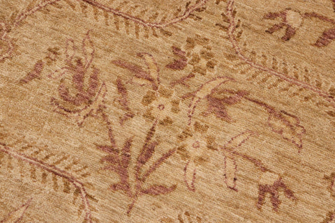 handmade Modern Kafkaz Green Brown Hand Knotted RECTANGLE 100% WOOL area rug 9' x 12'