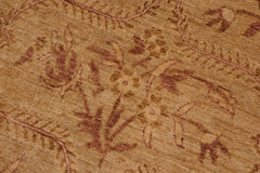 handmade Transitional Kafkaz Green Brown Hand Knotted RECTANGLE 100% WOOL area rug 9X12