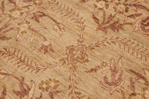 handmade Modern Kafkaz Green Brown Hand Knotted RECTANGLE 100% WOOL area rug 9' x 12'