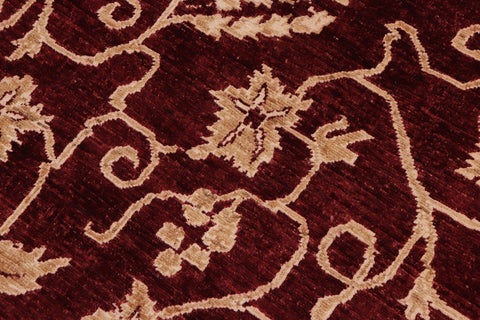 handmade Modern Kafkaz Wine Red Lt. Brown Hand Knotted RECTANGLE 100% WOOL area rug 9' x 12'