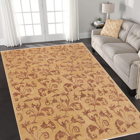 handmade Modern Kafkaz Tan Brown Hand Knotted RECTANGLE 100% WOOL area rug 9' x 12'